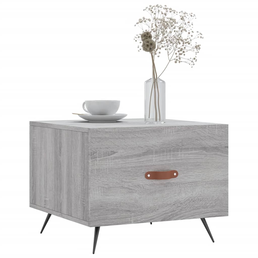 Table basse Sonoma gris 50x50x40 cm Bois d'ingénierie - XIOS