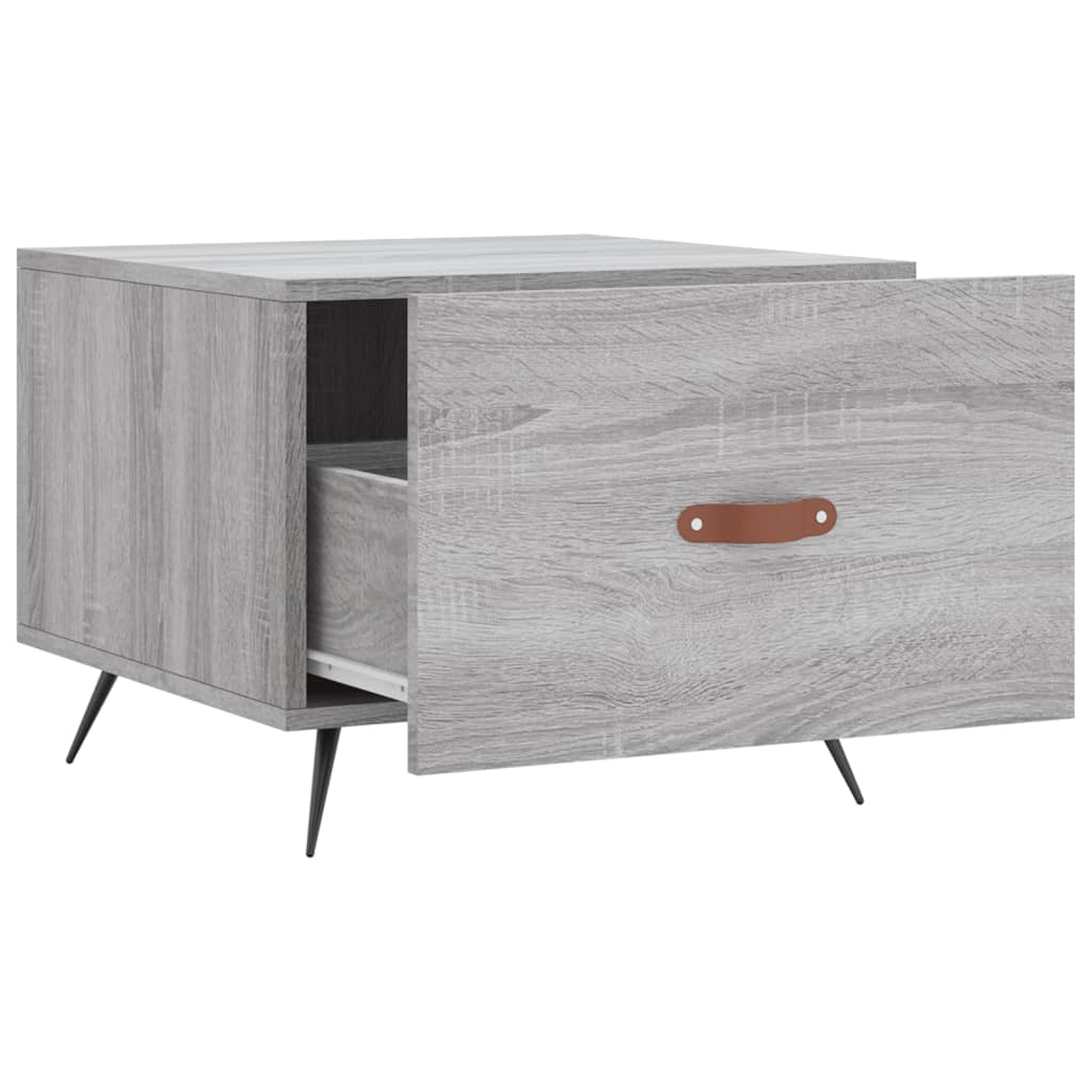 Table basse Sonoma gris 50x50x40 cm Bois d'ingénierie - XIOS