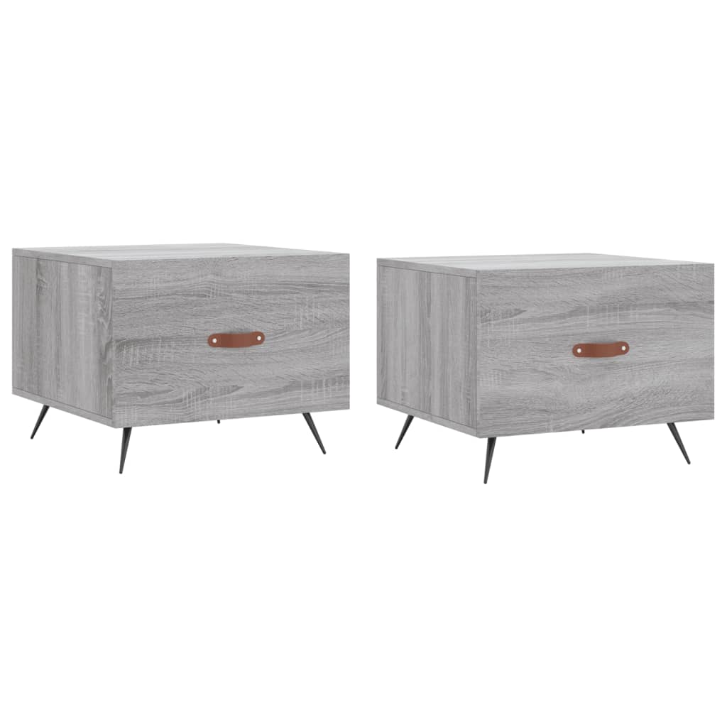 Tables basses 2 pcs sonoma gris 50x50x40 cm bois d'ingénierie - XIOS