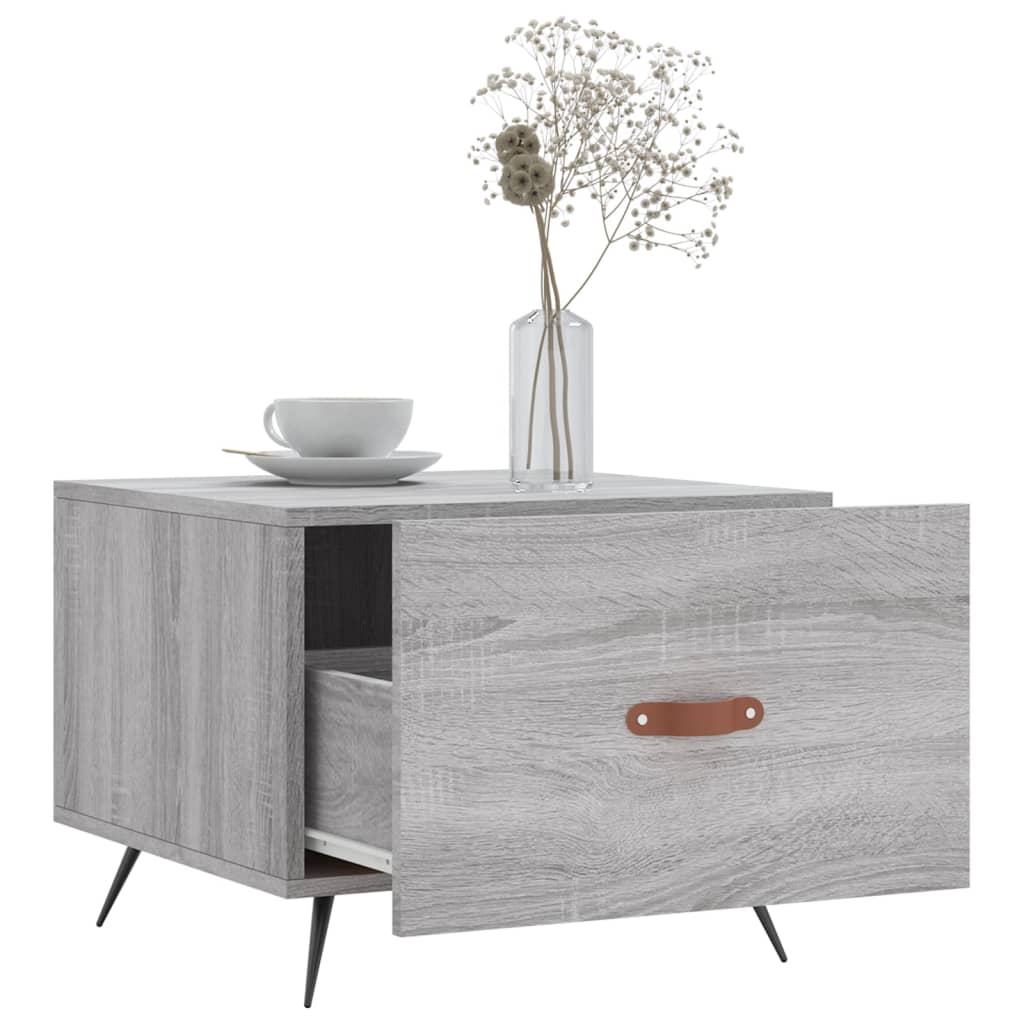 Tables basses 2 pcs sonoma gris 50x50x40 cm bois d'ingénierie - XIOS