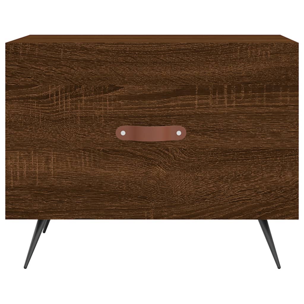 Table basse Chêne marron 50x50x40 cm Bois d'ingénierie - XIOS