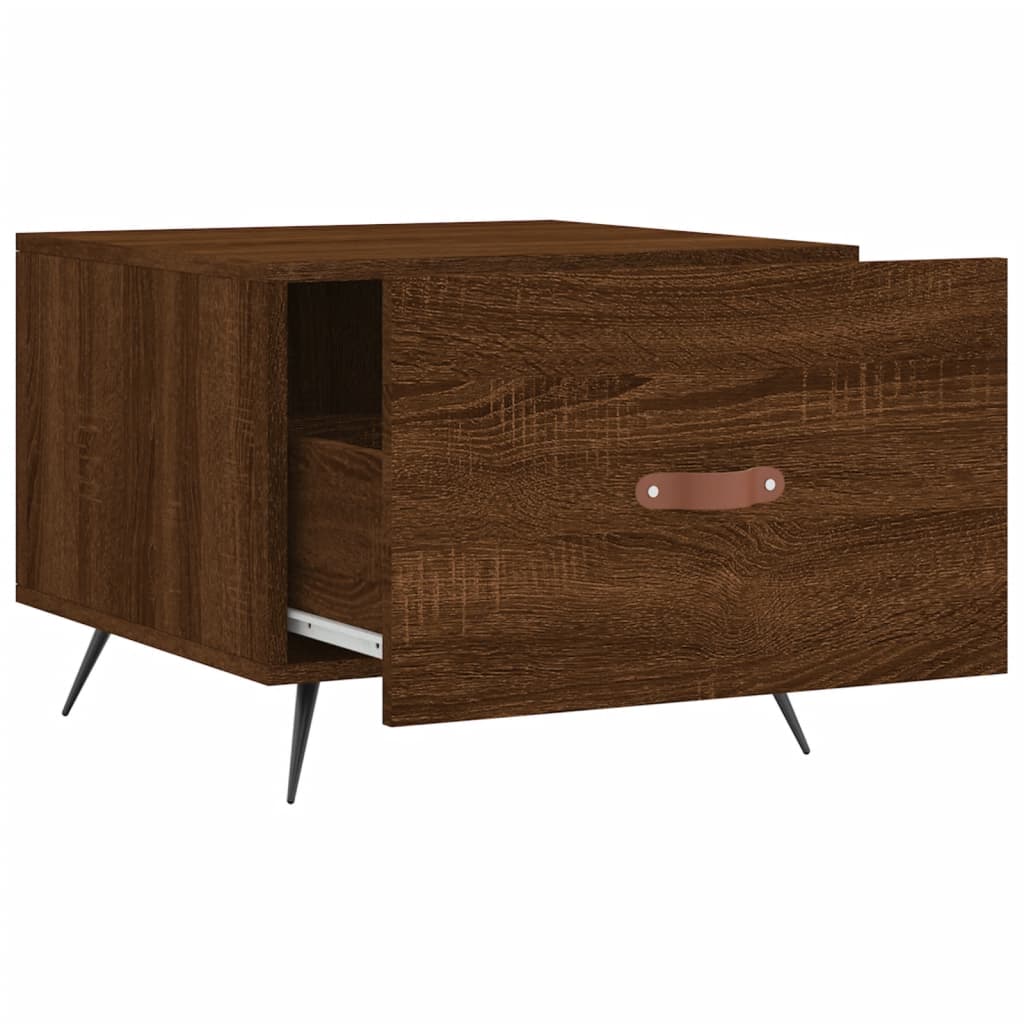 Table basse Chêne marron 50x50x40 cm Bois d'ingénierie - XIOS