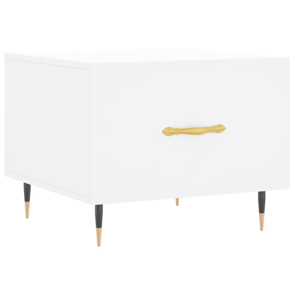 Table basse blanc 50x50x40 cm bois d'ingénierie - XIOS
