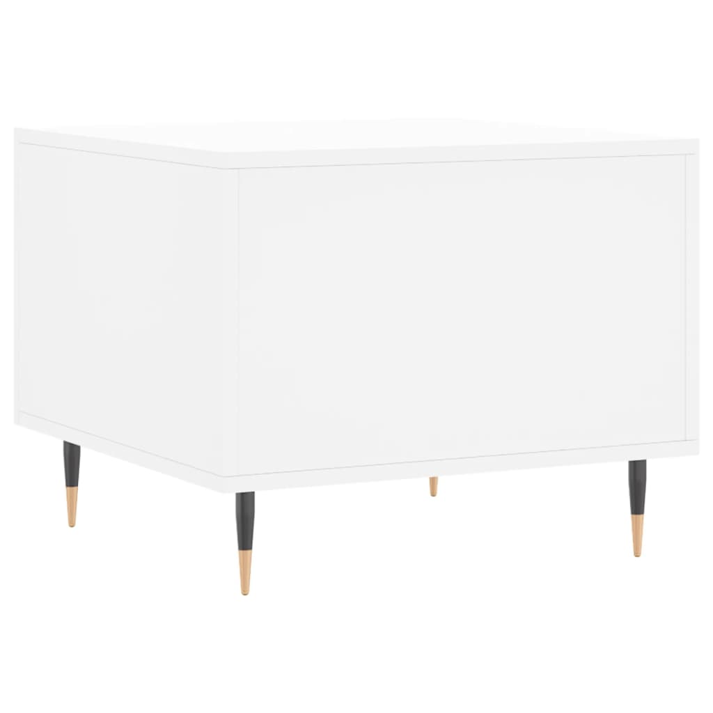 Table basse blanc 50x50x40 cm bois d'ingénierie - XIOS