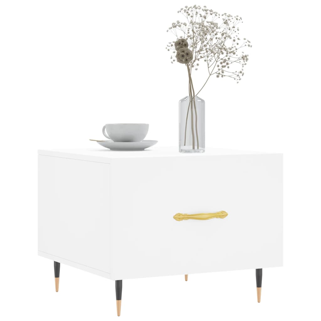 Tables basses 2 pcs blanc 50x50x40 cm bois d'ingénierie - XIOS