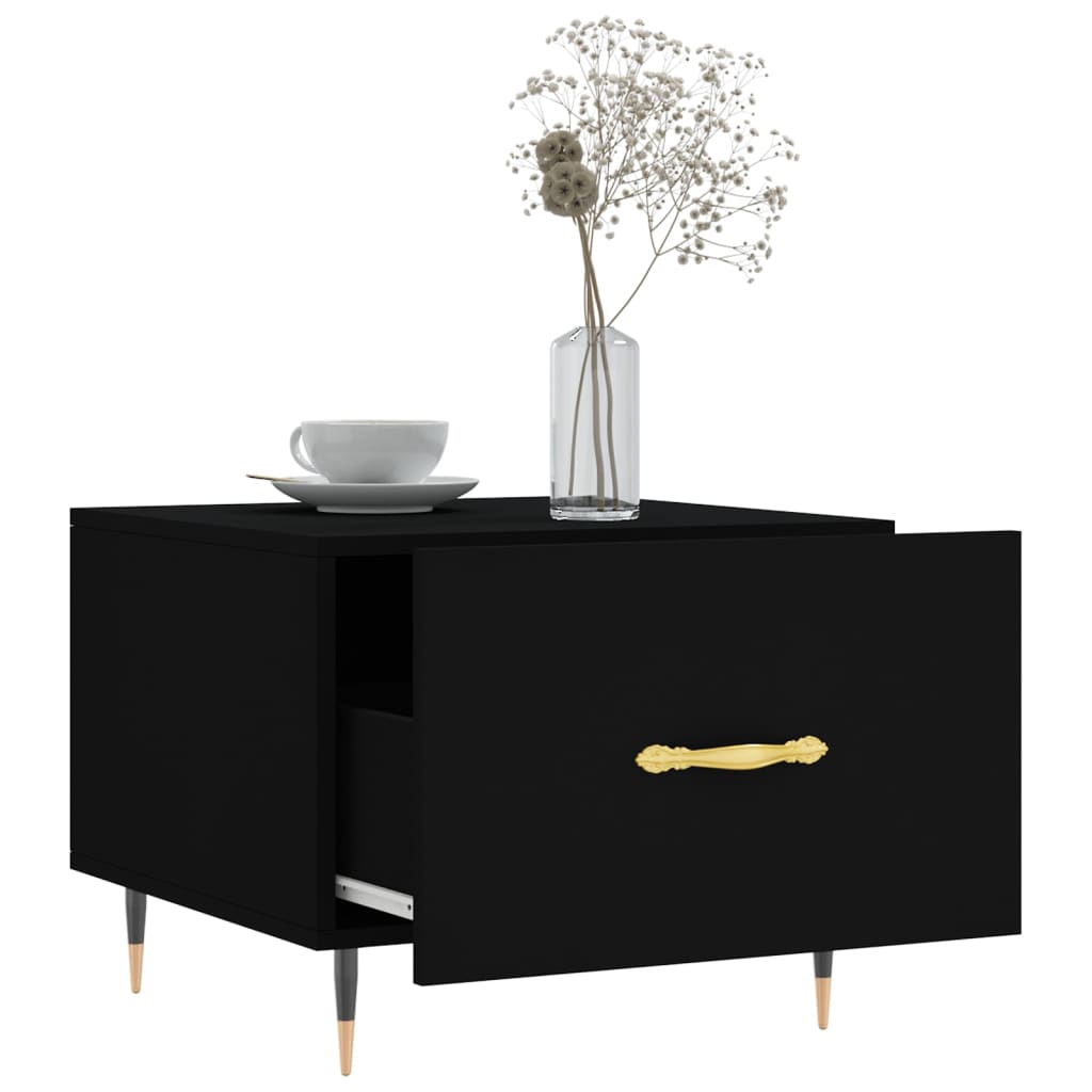 Table basse Noir 50x50x40 cm Bois d'ingénierie Tables basses vidaXL