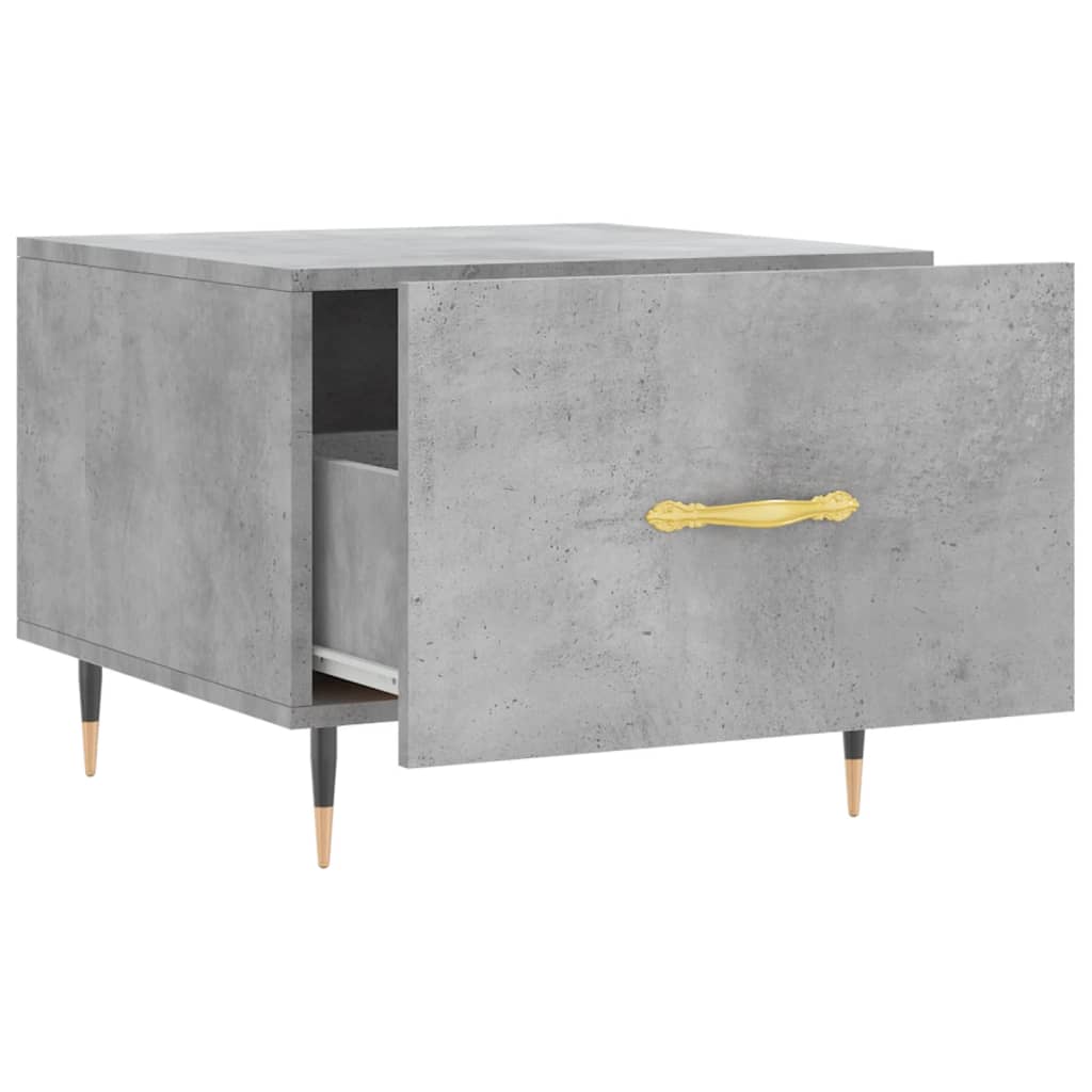 Table basse gris béton 50x50x40 cm bois d'ingénierie - XIOS