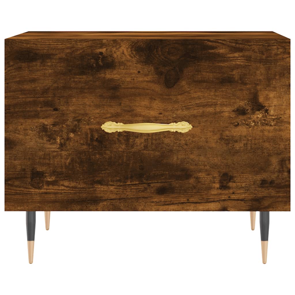 Table basse Chêne fumé 50x50x40 cm Bois d'ingénierie - XIOS