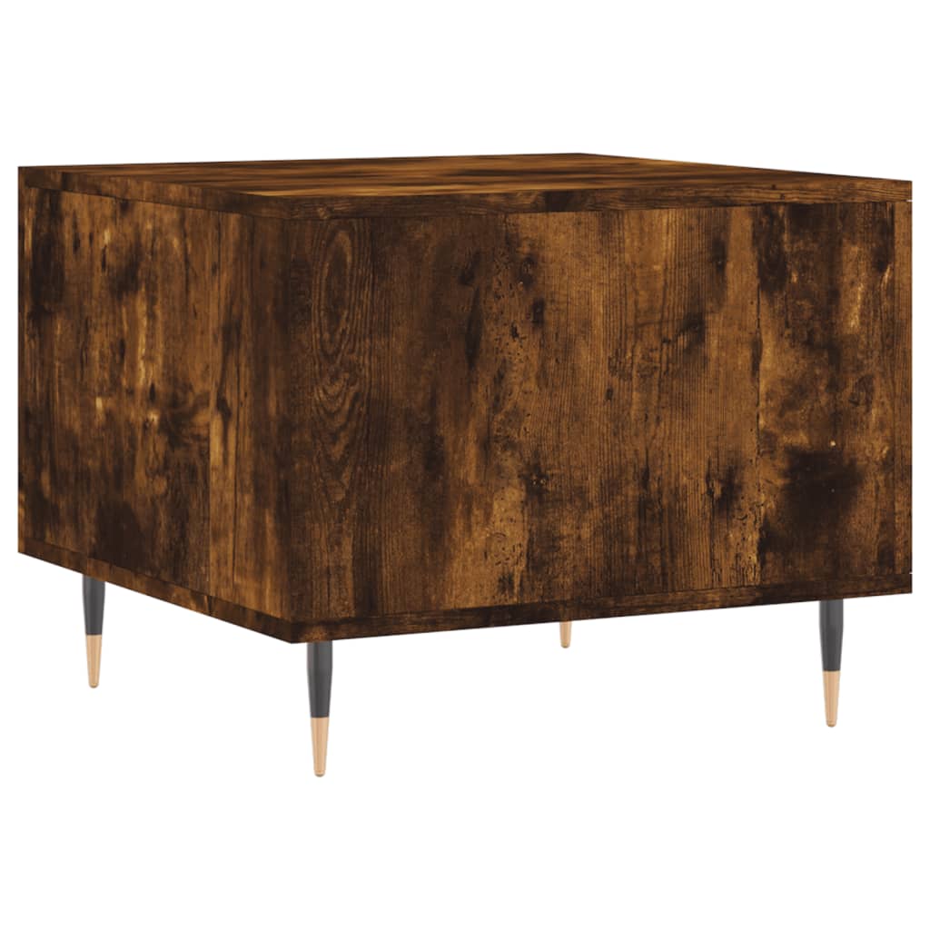 Table basse Chêne fumé 50x50x40 cm Bois d'ingénierie - XIOS