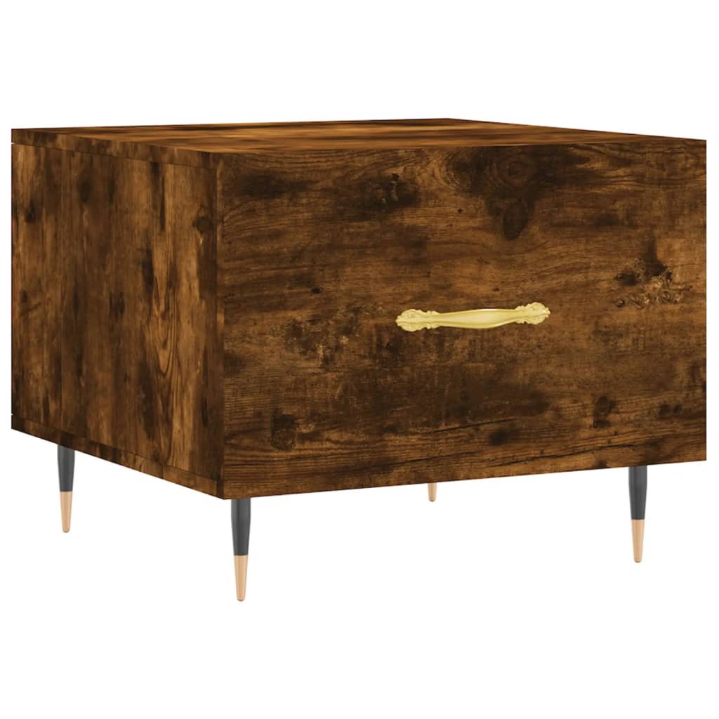 Tables basses 2 pcs chêne fumé 50x50x40 cm bois d'ingénierie - XIOS