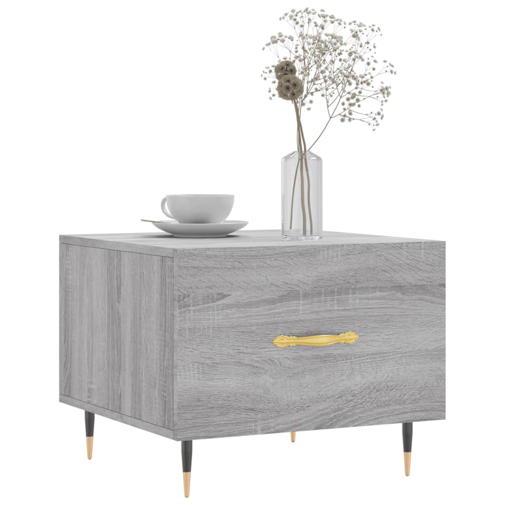 Table basse Sonoma gris 50x50x40 cm Bois d'ingénierie - XIOS