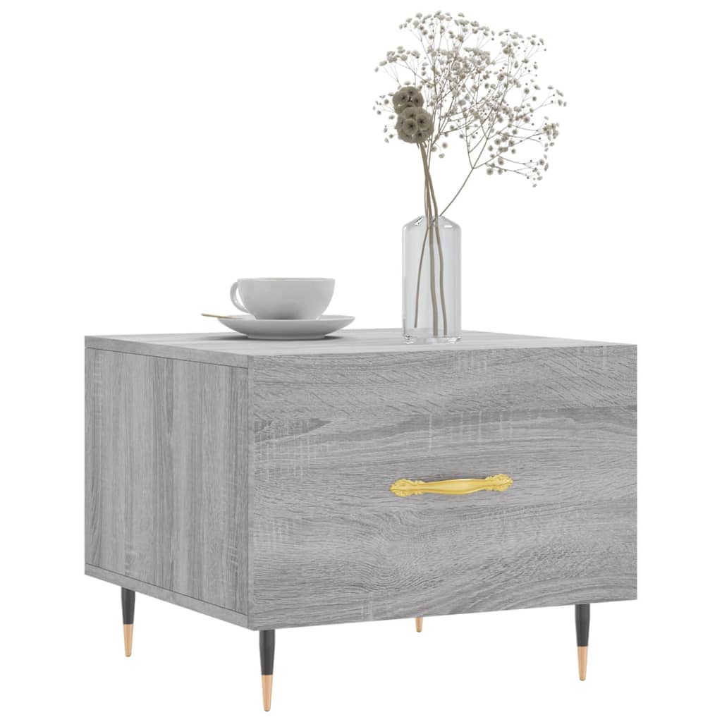 Tables basses 2 pcs sonoma gris 50x50x40 cm bois d'ingénierie - XIOS