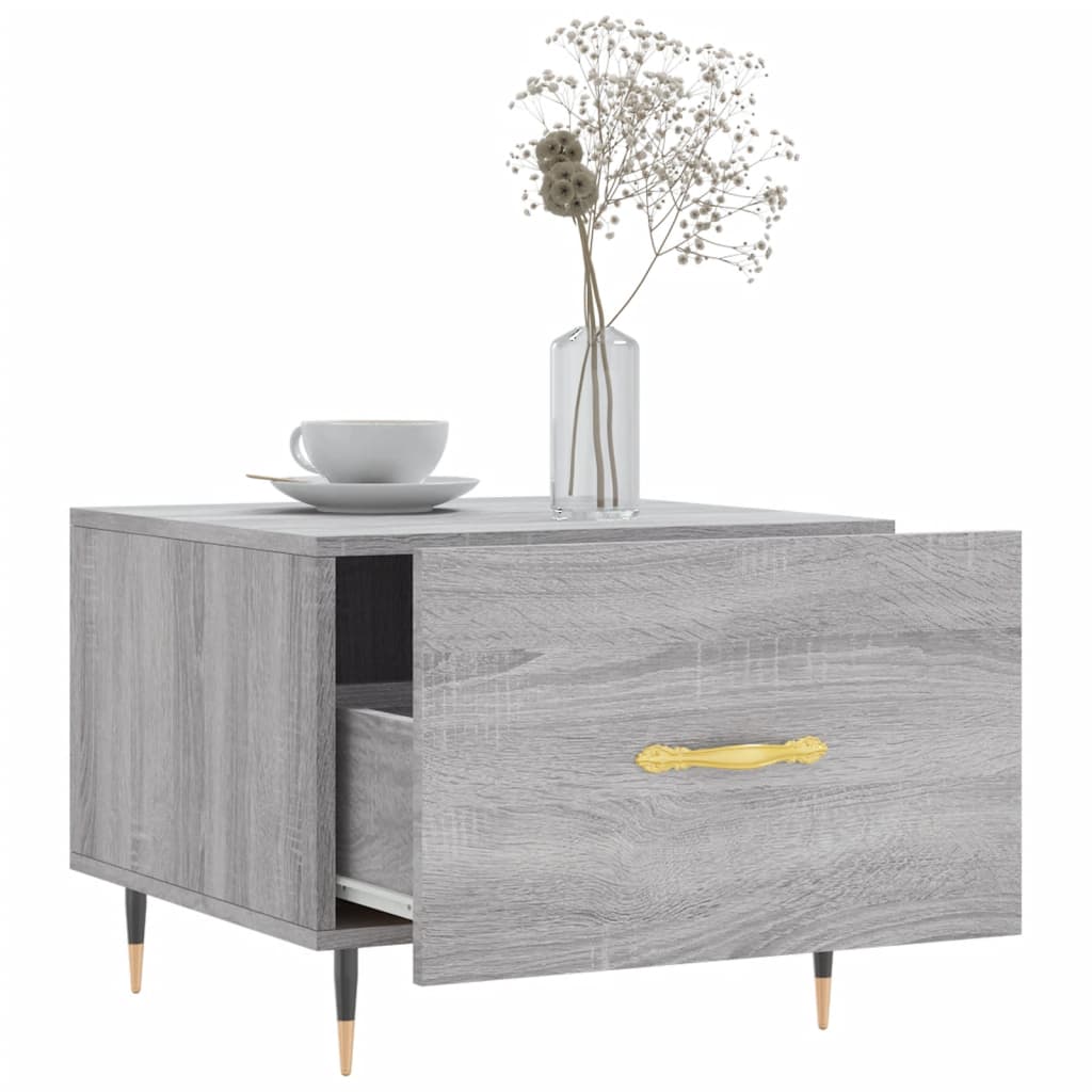 Tables basses 2 pcs sonoma gris 50x50x40 cm bois d'ingénierie - XIOS