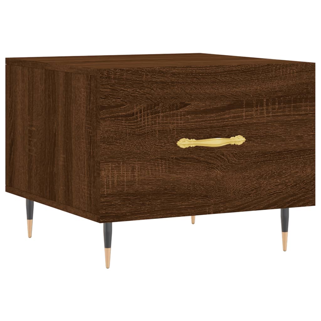 Table basse Chêne marron 50x50x40 cm Bois d'ingénierie - XIOS