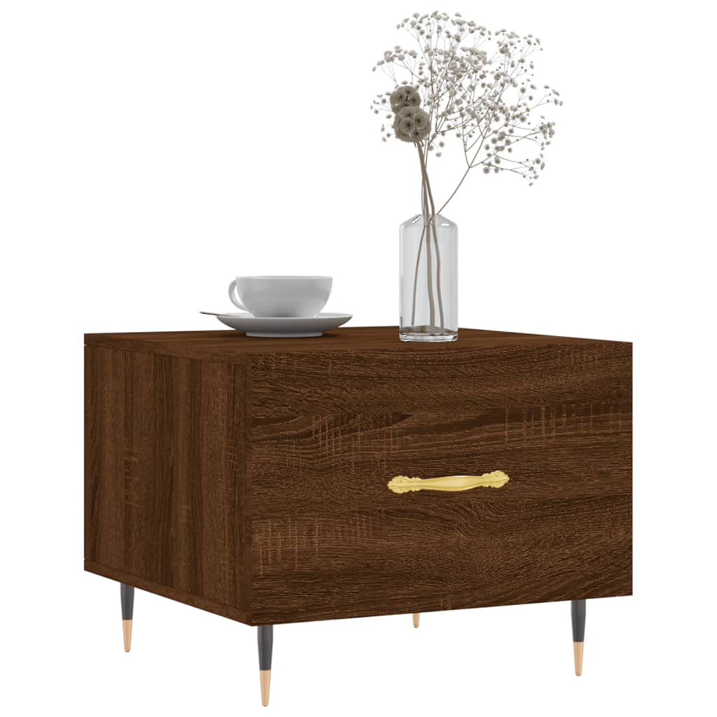 Table basse Chêne marron 50x50x40 cm Bois d'ingénierie - XIOS