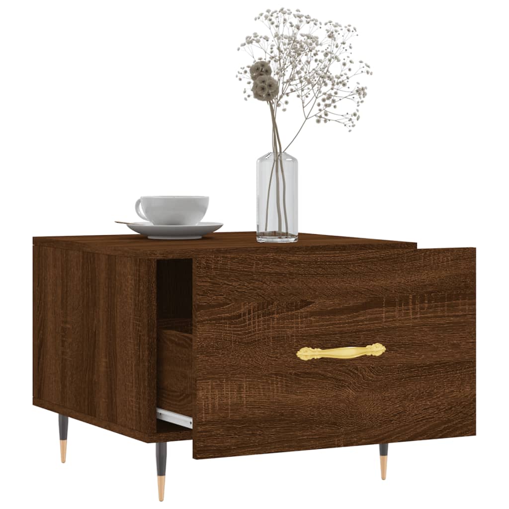 Table basse Chêne marron 50x50x40 cm Bois d'ingénierie - XIOS