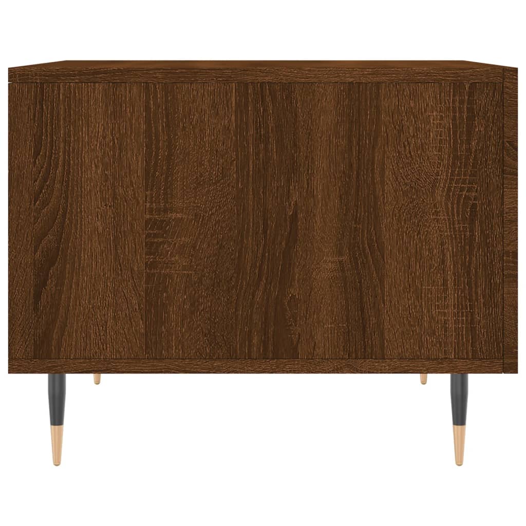 Table basse Chêne marron 50x50x40 cm Bois d'ingénierie - XIOS