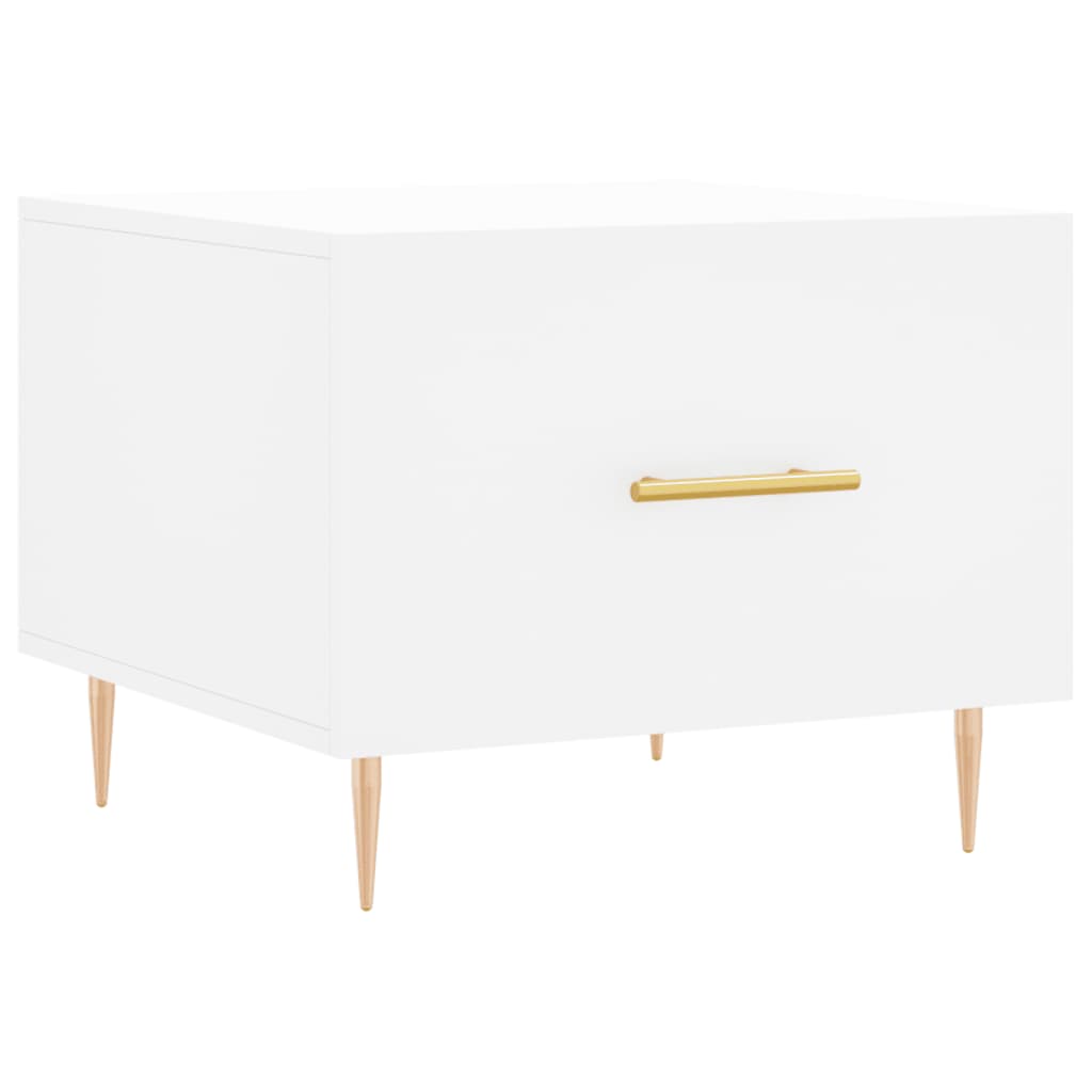 Table basse blanc 50x50x40 cm bois d'ingénierie - XIOS