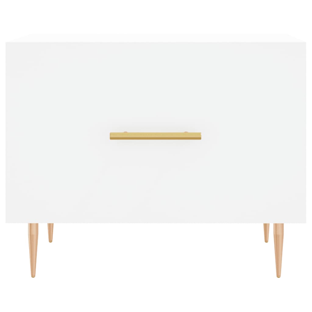 Table basse blanc 50x50x40 cm bois d'ingénierie - XIOS