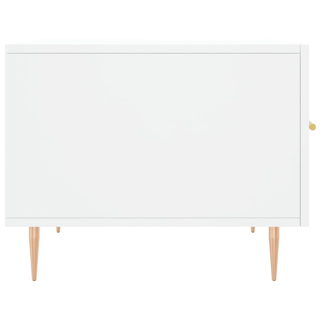 Table basse blanc 50x50x40 cm bois d'ingénierie - XIOS