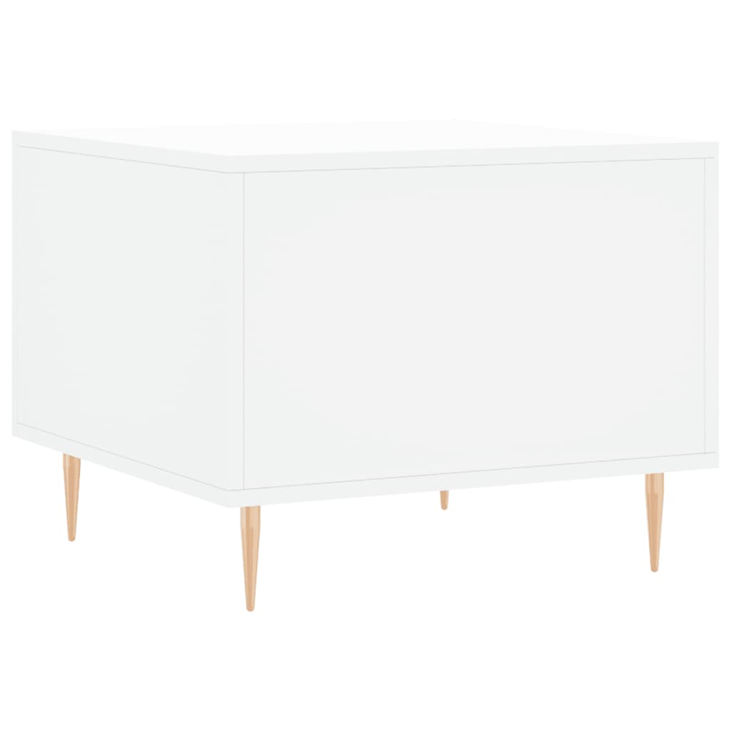 Table basse blanc 50x50x40 cm bois d'ingénierie - XIOS