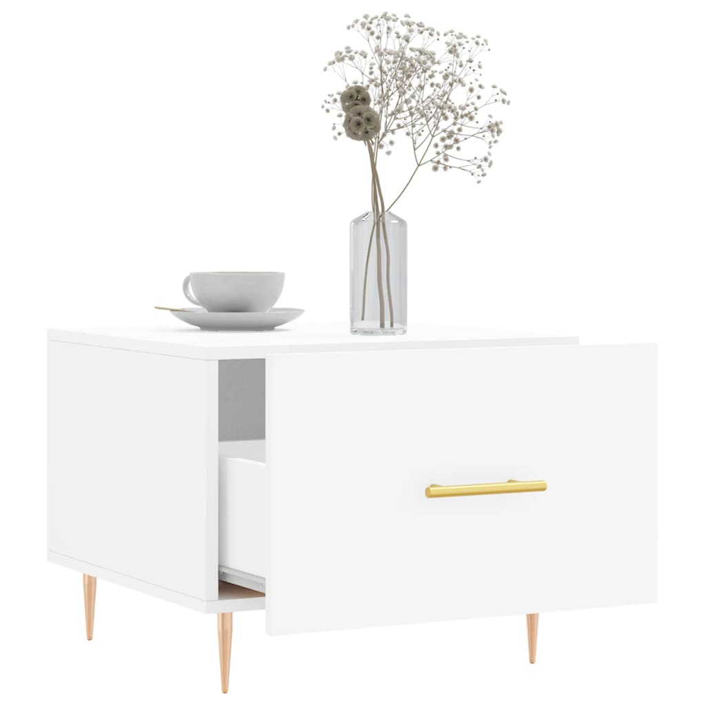 Tables basses 2 pcs blanc 50x50x40 cm bois d'ingénierie - XIOS