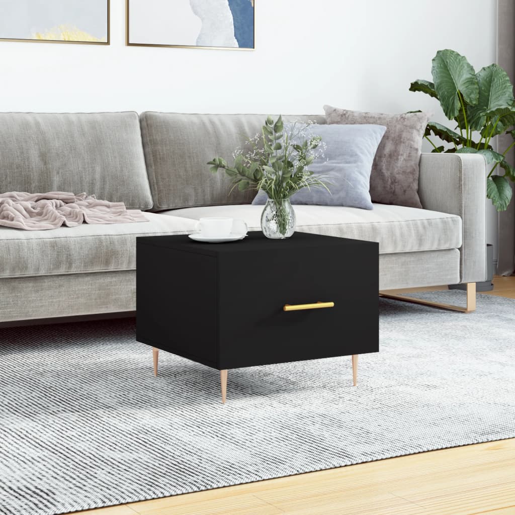 Table basse Noir 50x50x40 cm Bois d'ingénierie - XIOS