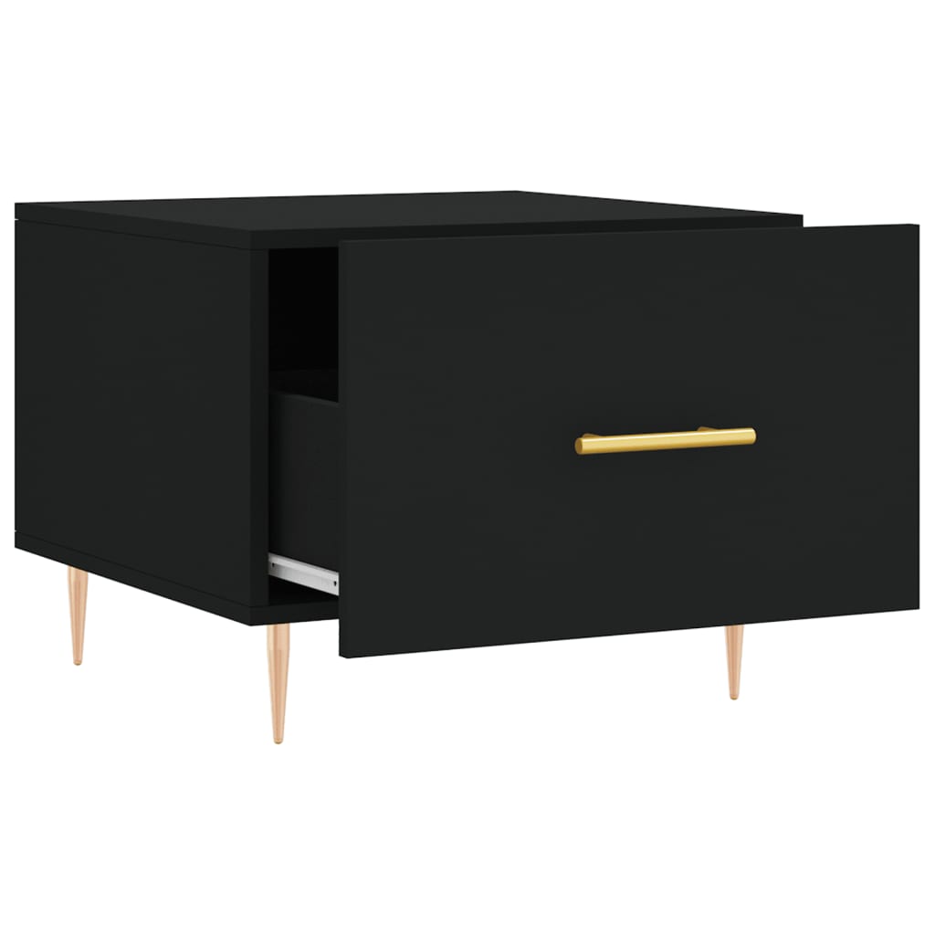 Tables basses 2 pcs noir 50x50x40 cm bois d'ingénierie - XIOS
