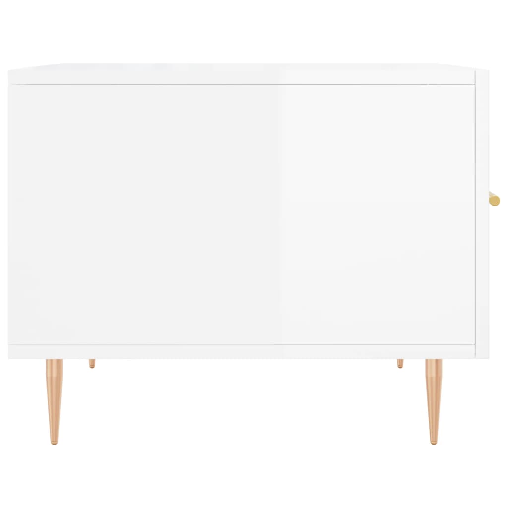 Tables basses 2 pcs blanc brillant 50x50x40cm bois d'ingénierie - XIOS