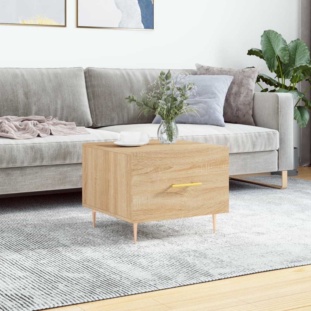 Table basse Chêne sonoma 50x50x40 cm Bois d'ingénierie - XIOS