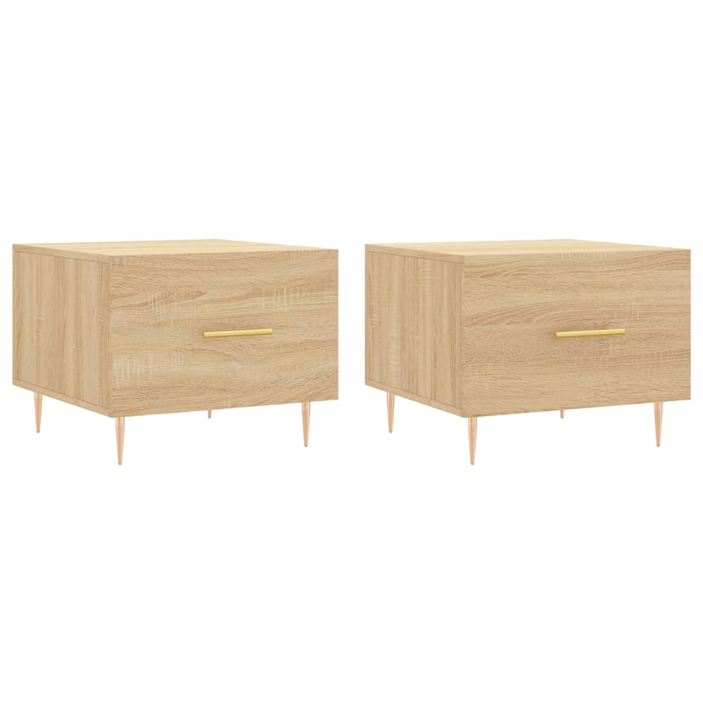 Tables basses 2 pcs chêne sonoma 50x50x40 cm bois d'ingénierie - XIOS