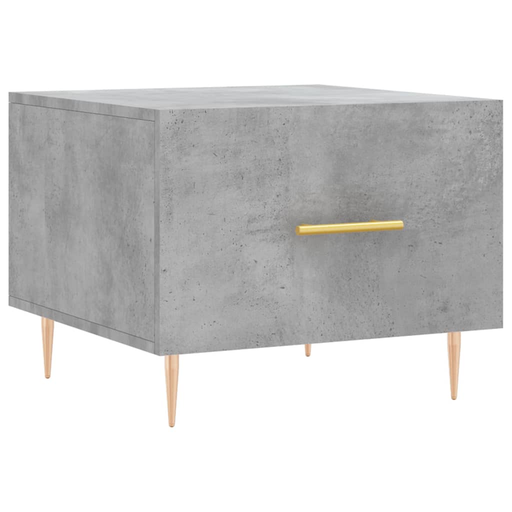 Table basse gris béton 50x50x40 cm bois d'ingénierie - XIOS