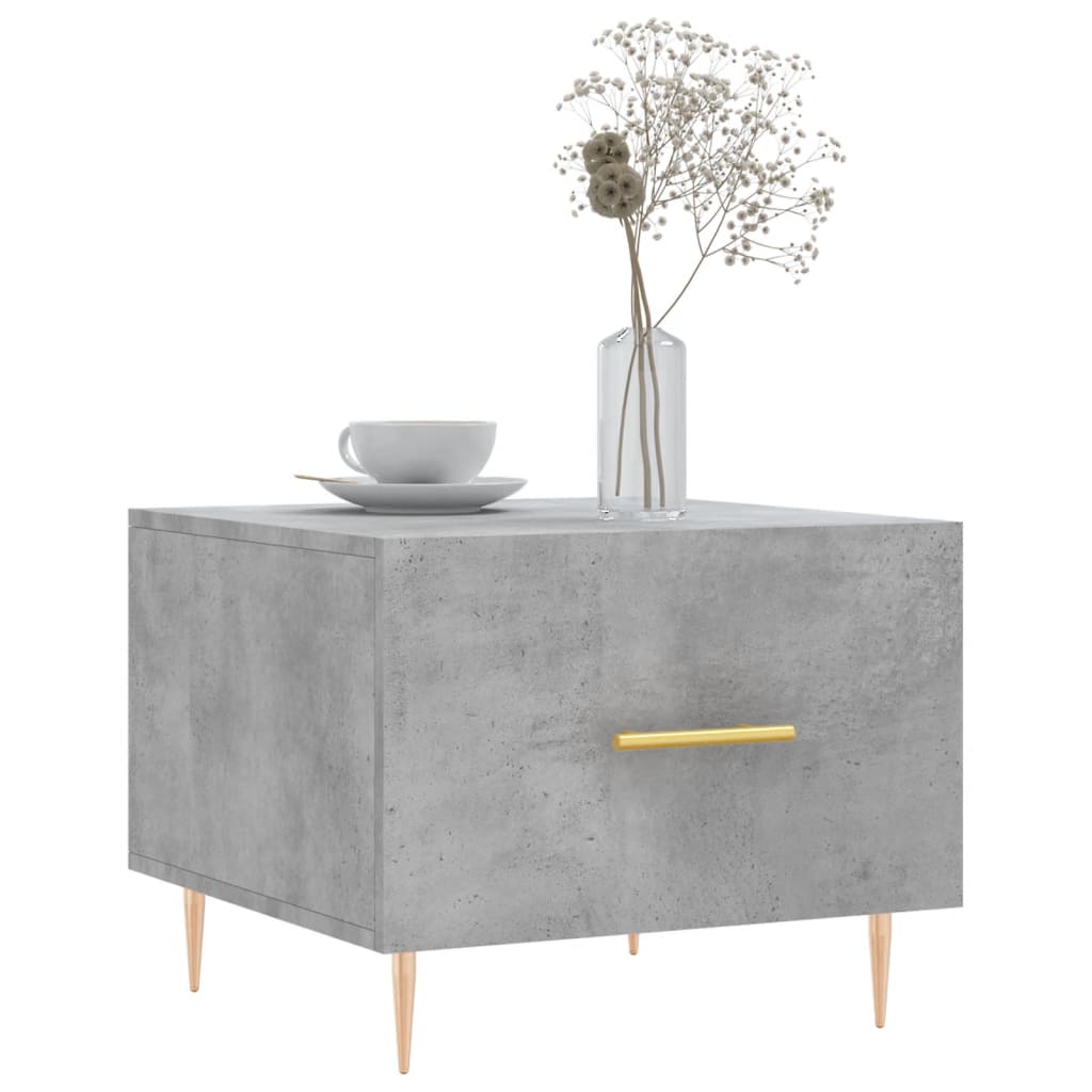 Table basse gris béton 50x50x40 cm bois d'ingénierie - XIOS