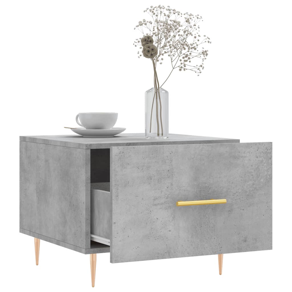Table basse gris béton 50x50x40 cm bois d'ingénierie - XIOS