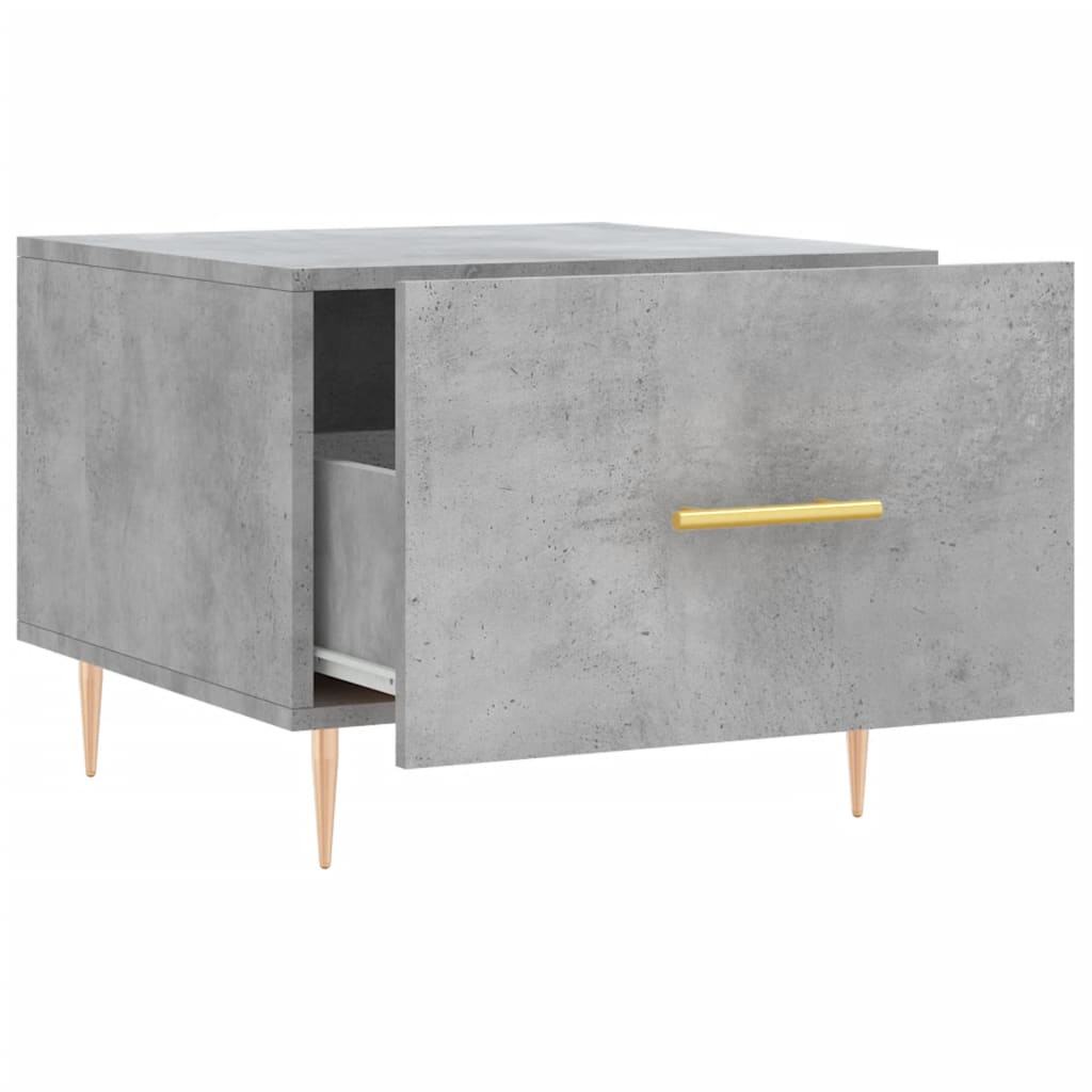 Table basse gris béton 50x50x40 cm bois d'ingénierie - XIOS