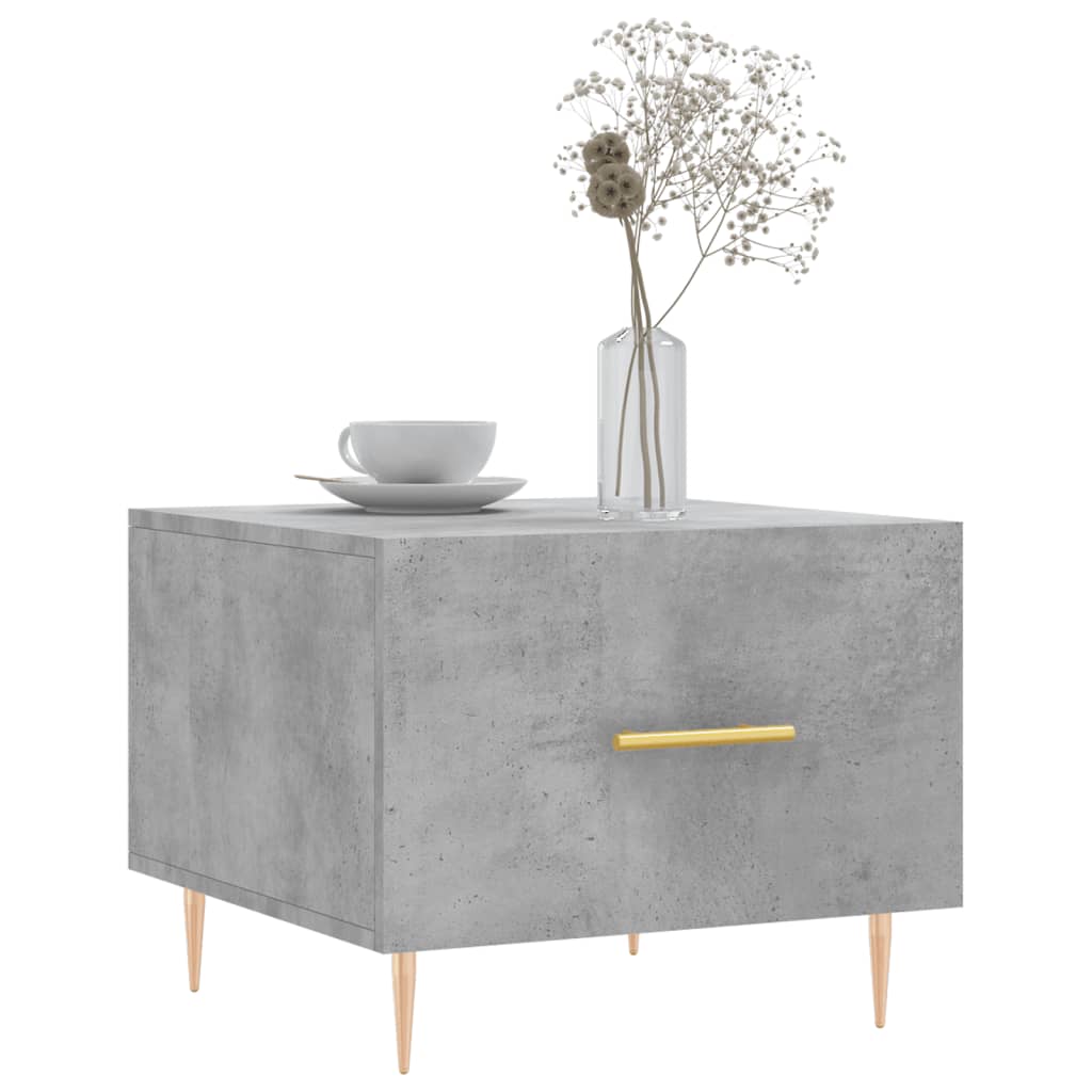Tables basses 2 pcs gris béton 50x50x40 cm bois d'ingénierie - XIOS