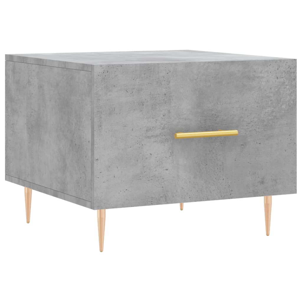 Tables basses 2 pcs gris béton 50x50x40 cm bois d'ingénierie - XIOS