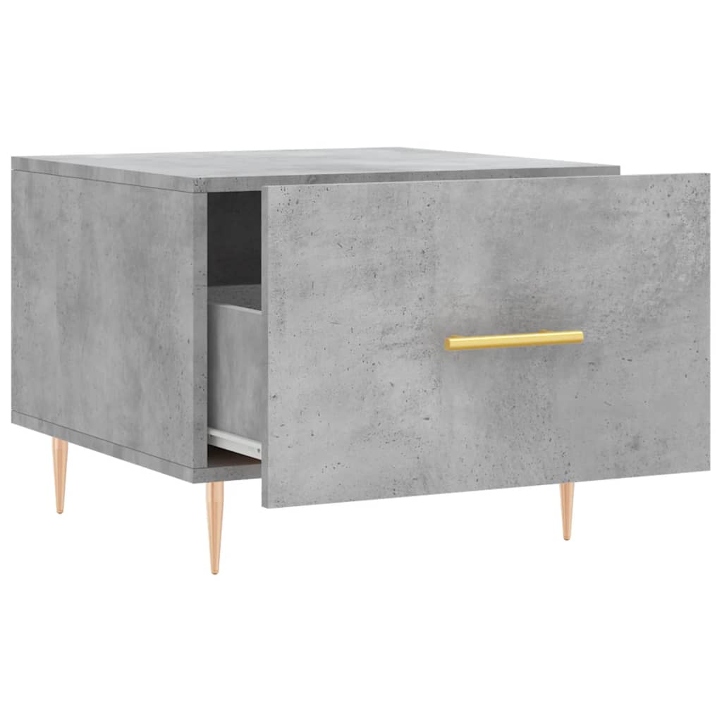 Tables basses 2 pcs gris béton 50x50x40 cm bois d'ingénierie - XIOS