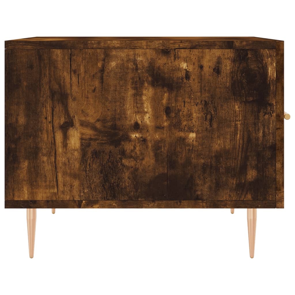 Table basse Chêne fumé 50x50x40 cm Bois d'ingénierie - XIOS