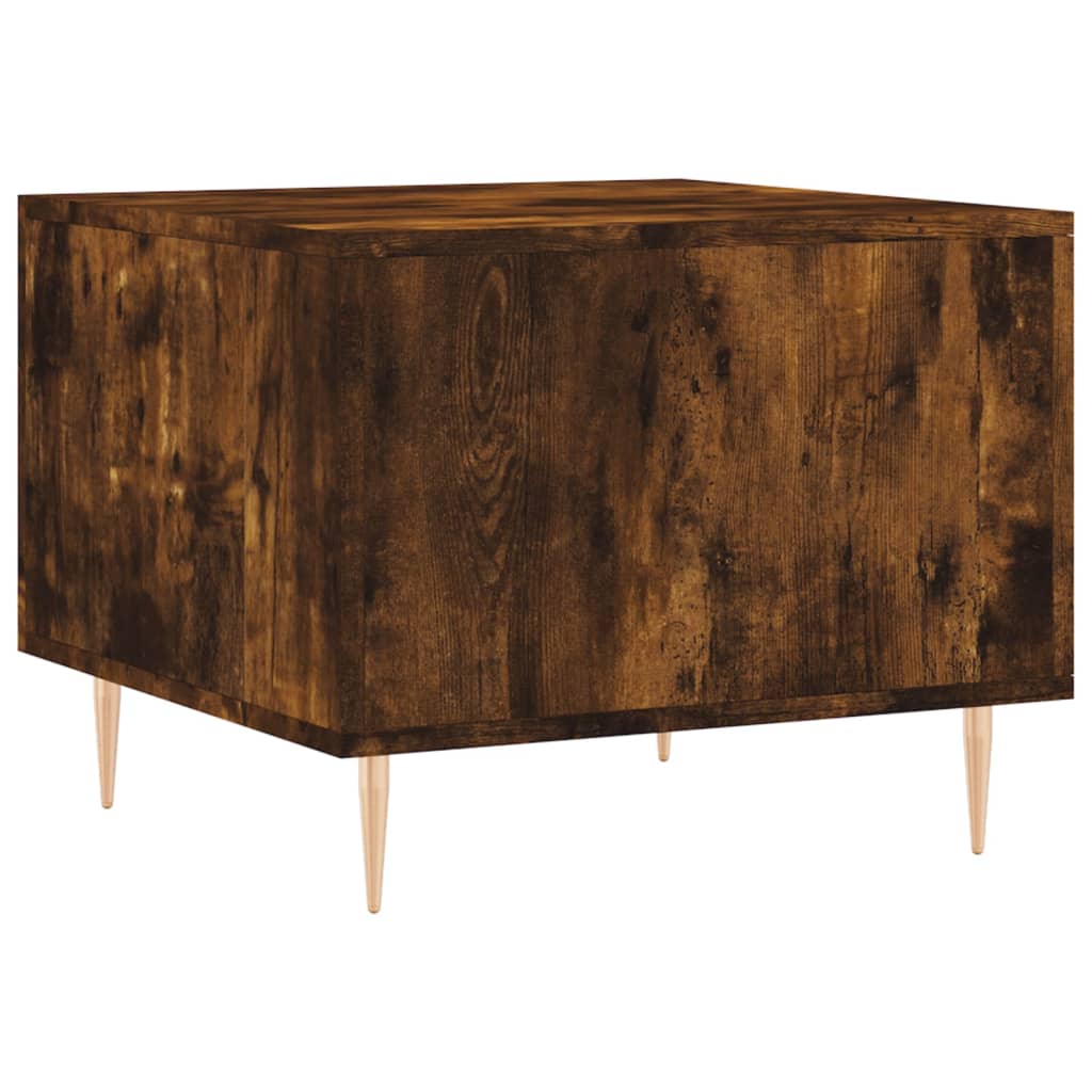 Table basse Chêne fumé 50x50x40 cm Bois d'ingénierie - XIOS