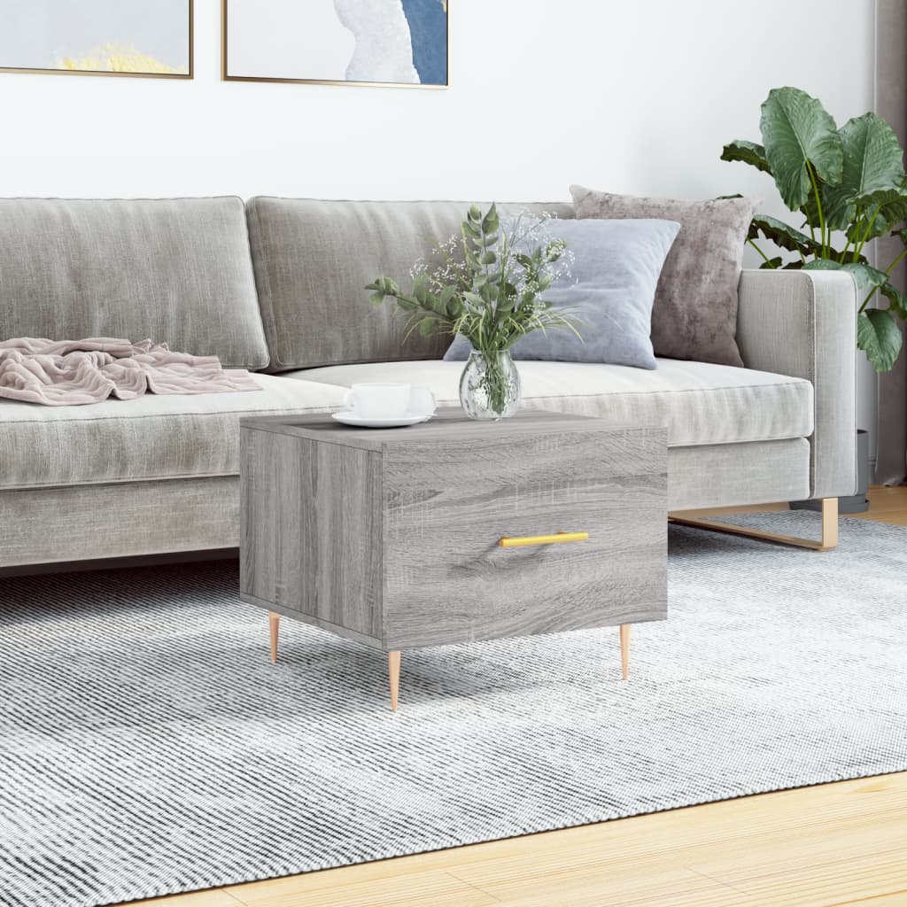 Table basse Sonoma gris 50x50x40 cm Bois d'ingénierie - XIOS