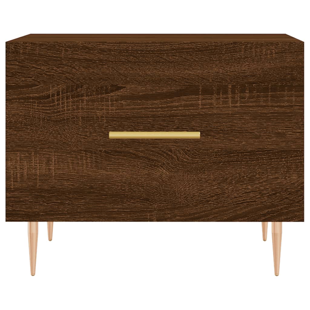 Table basse Chêne marron 50x50x40 cm Bois d'ingénierie - XIOS