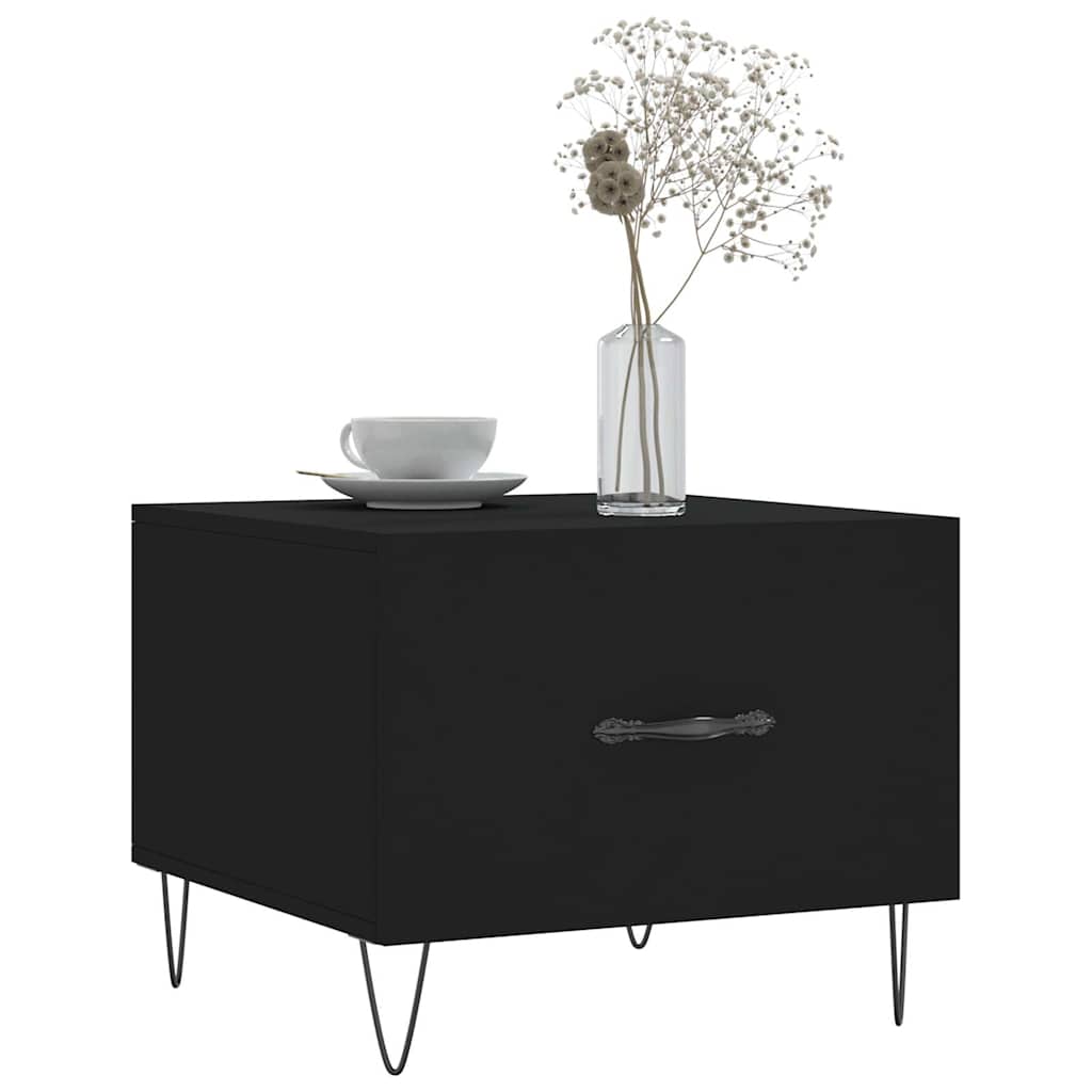 Tables basses 2 pcs noir 50x50x40 cm bois d'ingénierie - XIOS