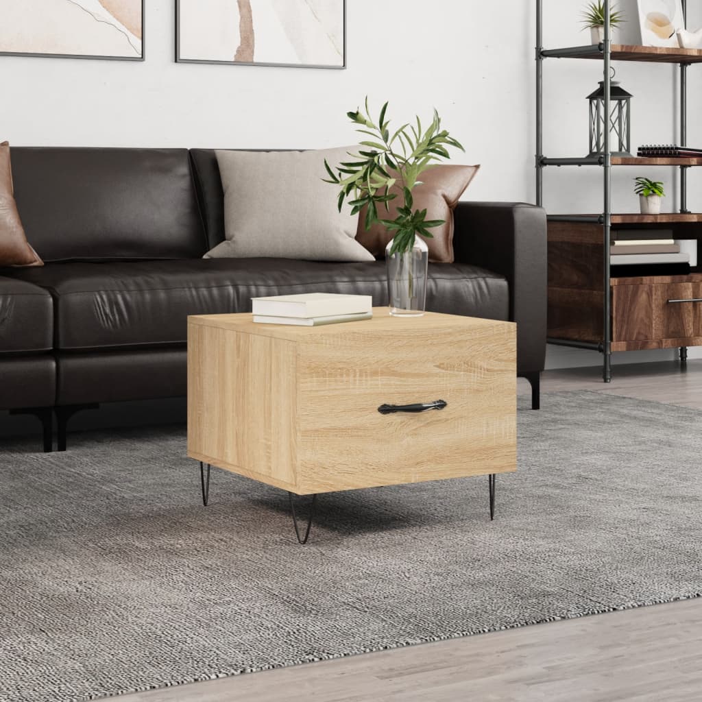 Table basse Chêne sonoma 50x50x40 cm Bois d'ingénierie - XIOS