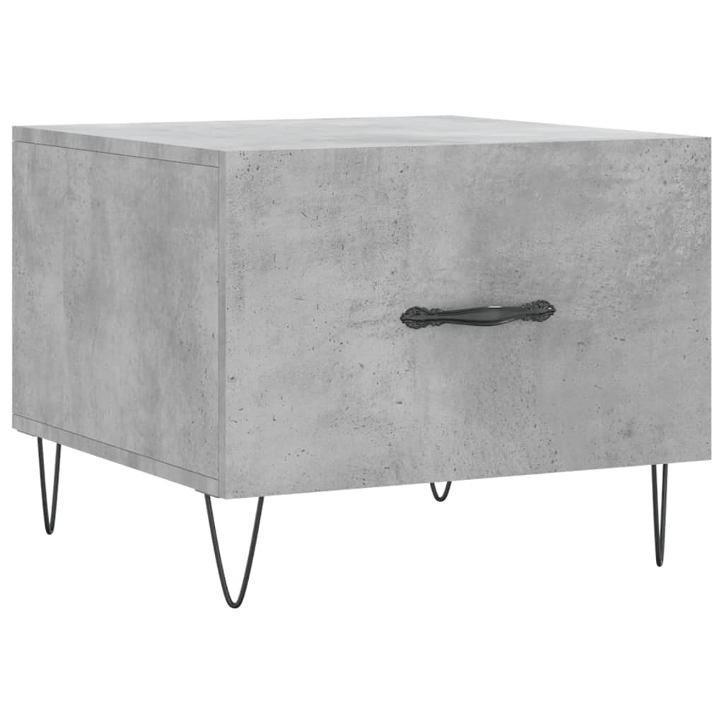 Table basse gris béton 50x50x40 cm bois d'ingénierie - XIOS