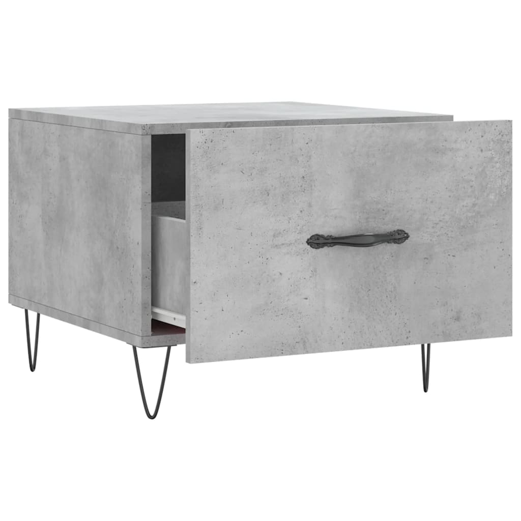 Table basse gris béton 50x50x40 cm bois d'ingénierie - XIOS