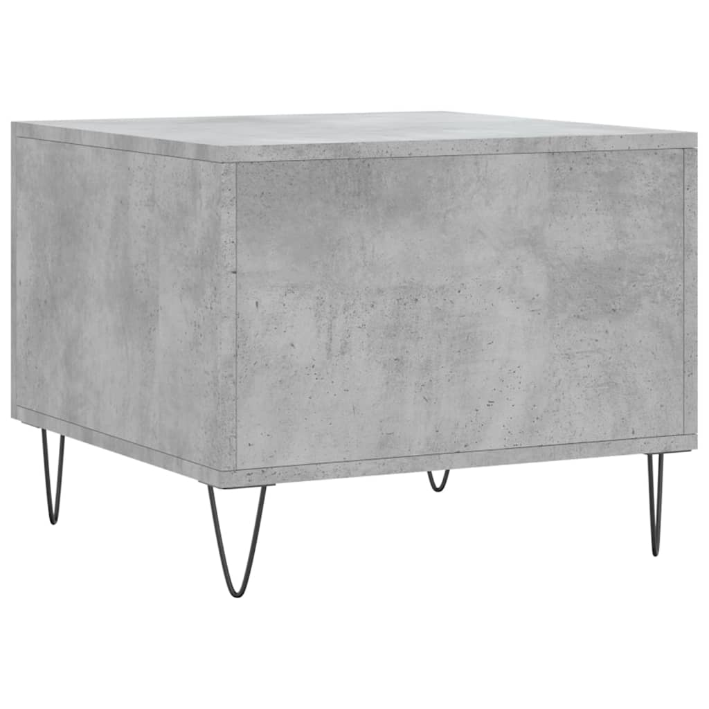Table basse gris béton 50x50x40 cm bois d'ingénierie - XIOS