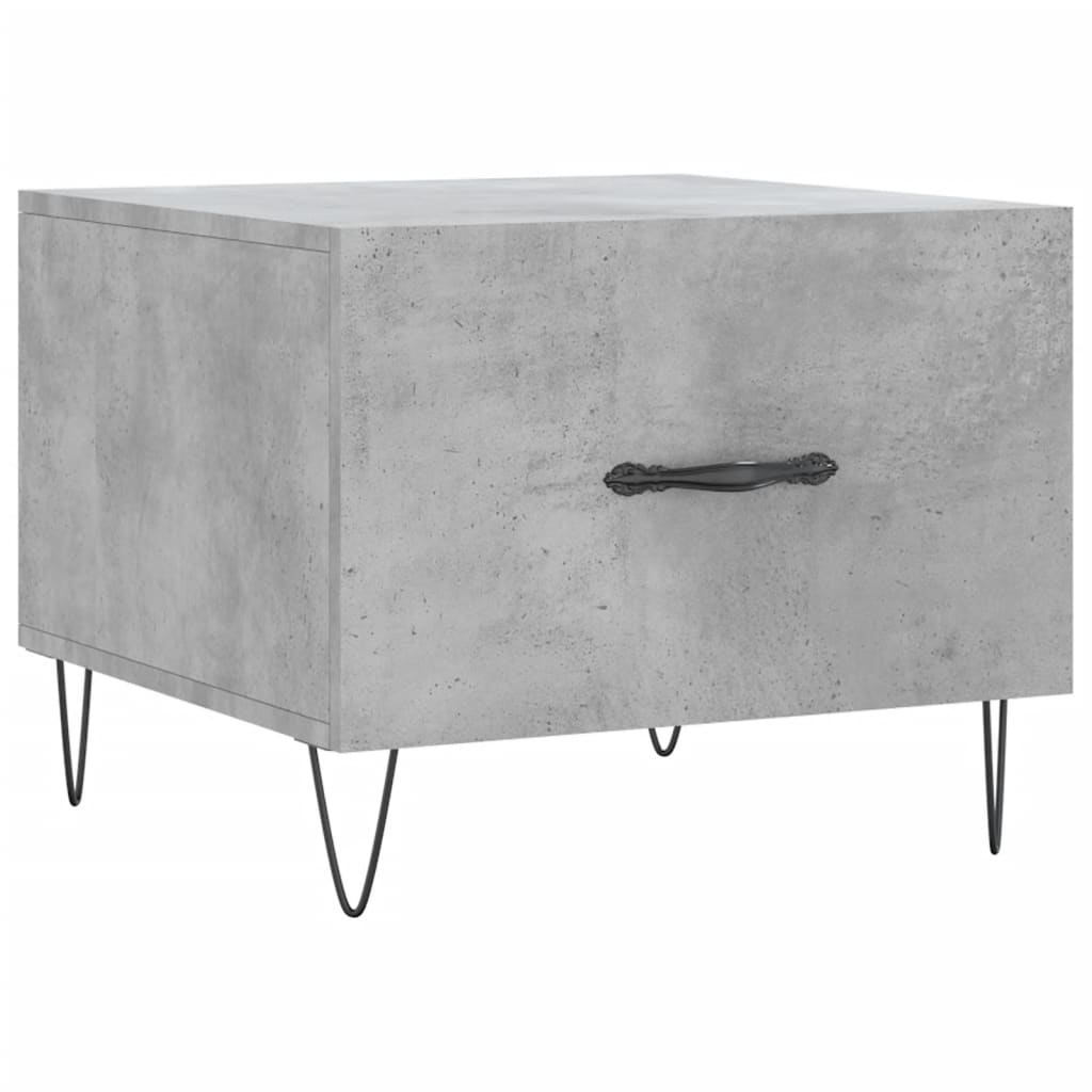 Tables basses 2 pcs gris béton 50x50x40 cm bois d'ingénierie - XIOS