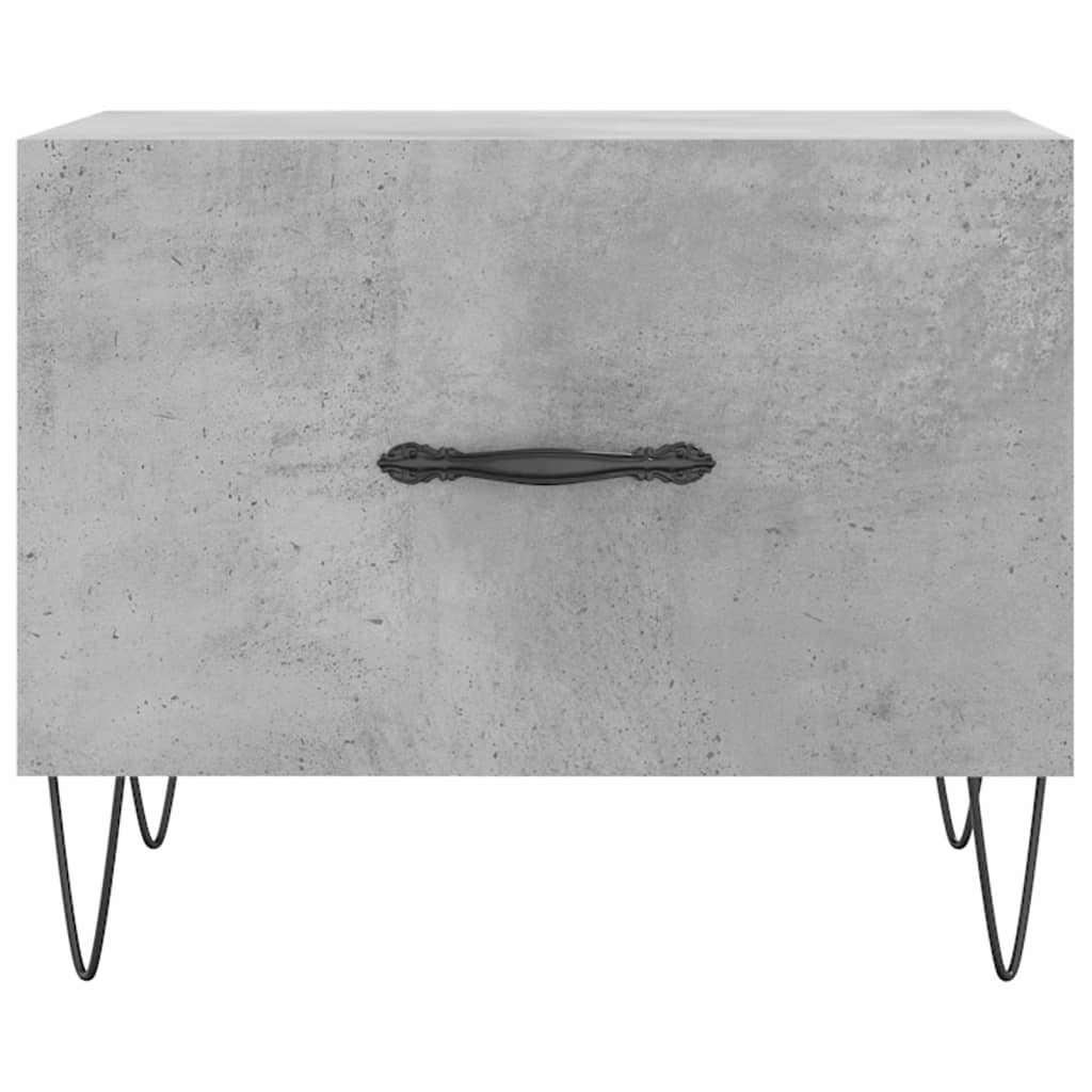 Tables basses 2 pcs gris béton 50x50x40 cm bois d'ingénierie - XIOS