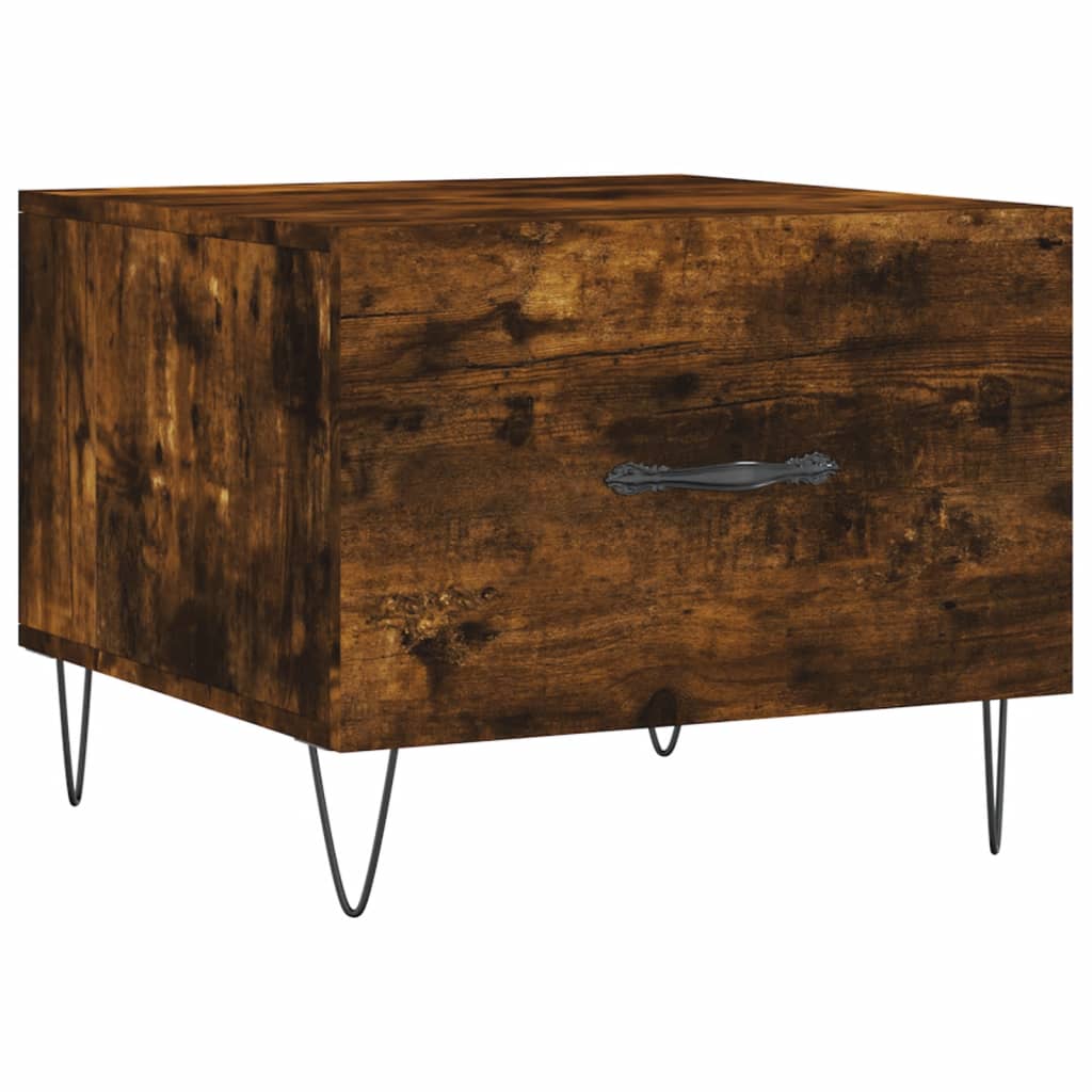 Tables basses 2 pcs chêne fumé 50x50x40 cm bois d'ingénierie - XIOS